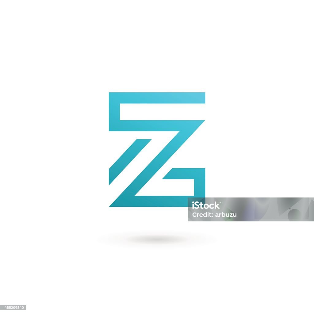 Letter Z number 2 icon design template elements 2015 stock vector