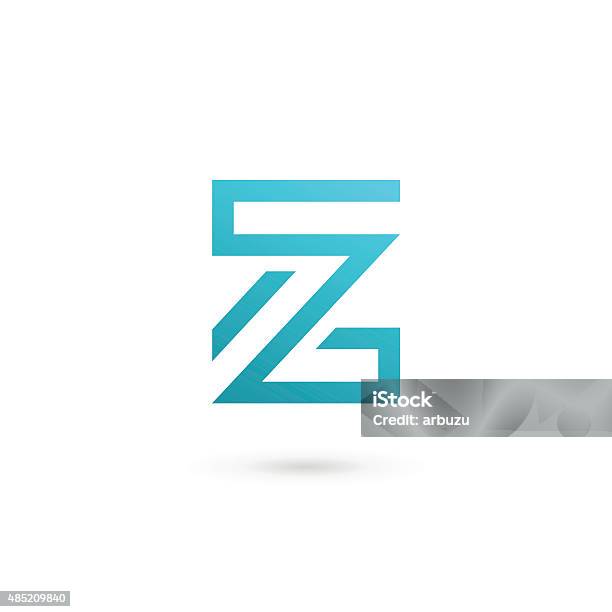 Letter Z Number 2 Icon Design Template Elements Stock Illustration - Download Image Now - 2015, Abstract, Alphabet