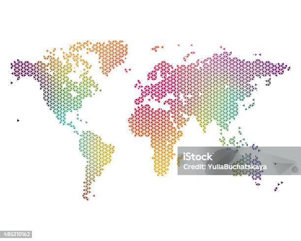 World Mappoint Shape World Map Stock Illustration - Download Image Now - World Map, Triangle ...