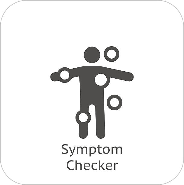 Symptom Checker and Medical Services Icon. Flat Design. Symptom Checker and Medical Services Icon. Flat Design. Isolated. symptoms stock illustrations