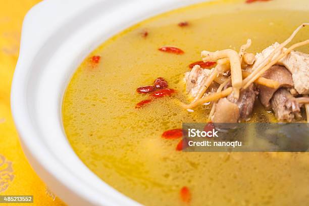 Chicken Soup With Ginseng Stock Photo - Download Image Now - 2015, Asia, Chicken Meat