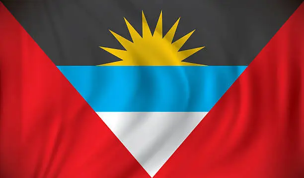 Vector illustration of Flag of Antigua and Barbuda