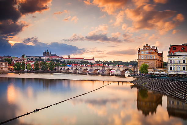 istock Charles Bridge and Prague Castle from Lavka 485220386