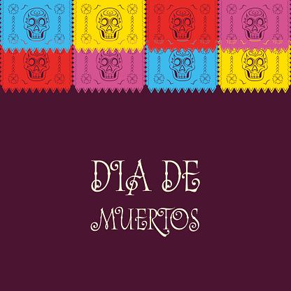 Dia de Muertos - Mexican Day of the death spanish text. decoration