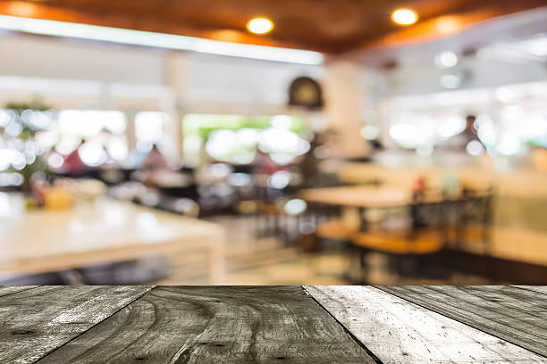 istock Coffee shop blur background with bokeh image 485226796