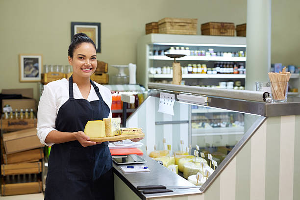 istock She stocks the finest selection of cheese 485227128