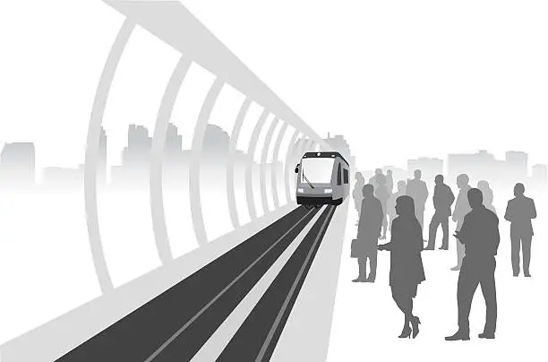 Vector illustration of Green Economic Trains