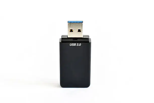 Photo of USB Card Reader On White Background