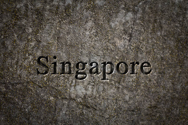 istock Engraved City Singapore 485230932