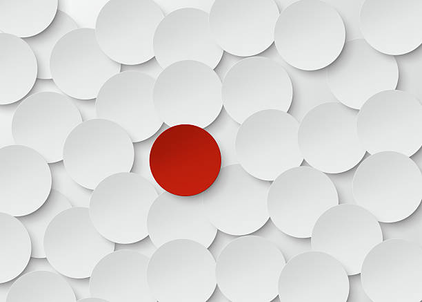 istock group of white plate mix and one red plate 485231026
