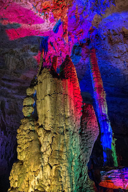 istock Colorful cave and lake underground 485238364