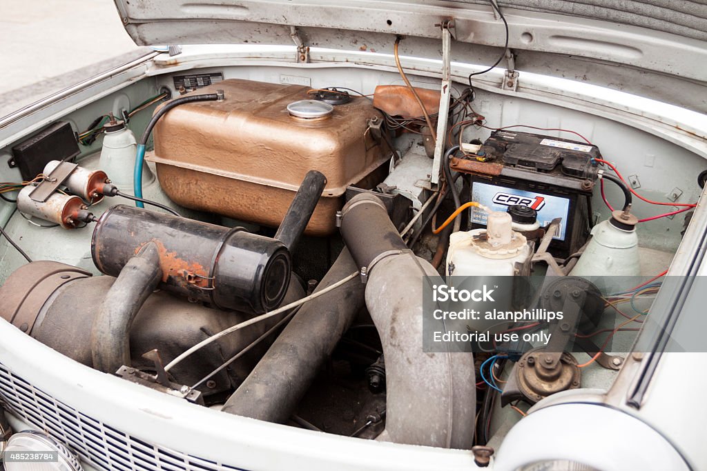 Trabant 601 Engine Bay Stock Photo - Download Image Now - 2015, Car, Car  Hood - iStock