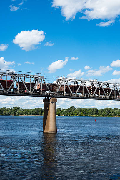 istock One of the piers supporting the railroad bridge 485249308
