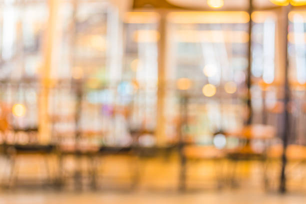 istock Coffee shop blur background with bokeh image . 485252066