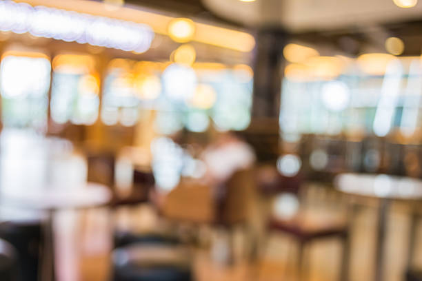istock Coffee shop blur background with bokeh image 485252068