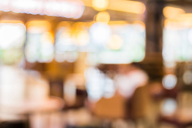 istock Coffee shop blur background with bokeh image 485252070