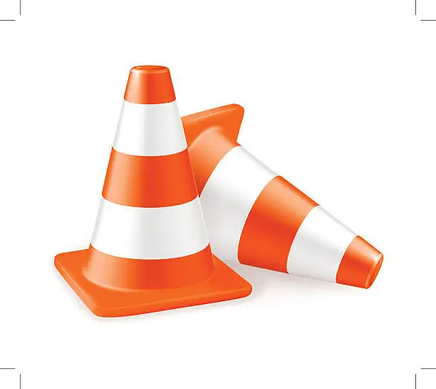 Vector illustration of Traffic cone