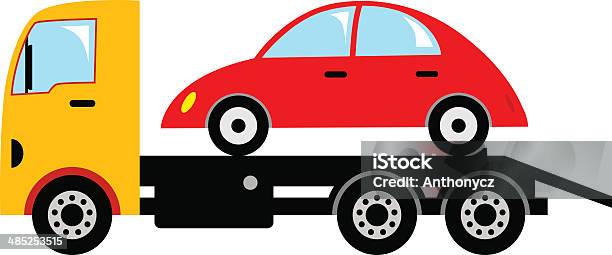 Tow Truck Stock Illustration - Download Image Now - Assistance, Business Finance and Industry, Car