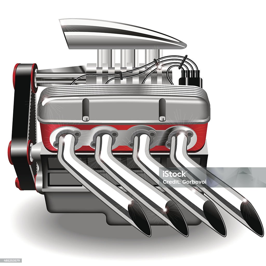 Vector de motor - arte vectorial de Carrera de coches trucados libre de derechos