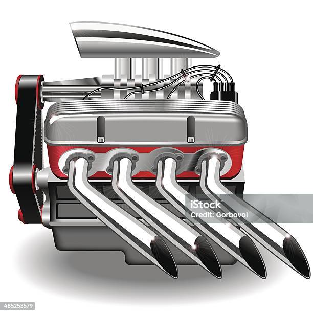 Vector Engine Stock Illustration - Download Image Now - Drag Racing, Engine, Accessibility