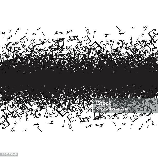 Ilustración de Música Notas De La Frontera y más Vectores Libres de Derechos de Nota musical - Nota musical, Patrones visuales, Abstracto