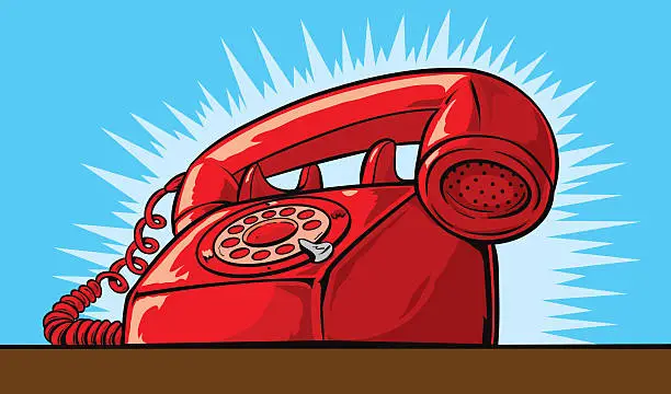 Vector illustration of Ringing Phone