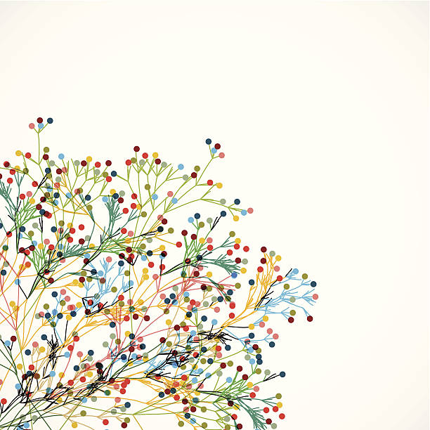 kolorowe rośliny tło wzór tła - beautiful backgrounds creativity elegance stock illustrations