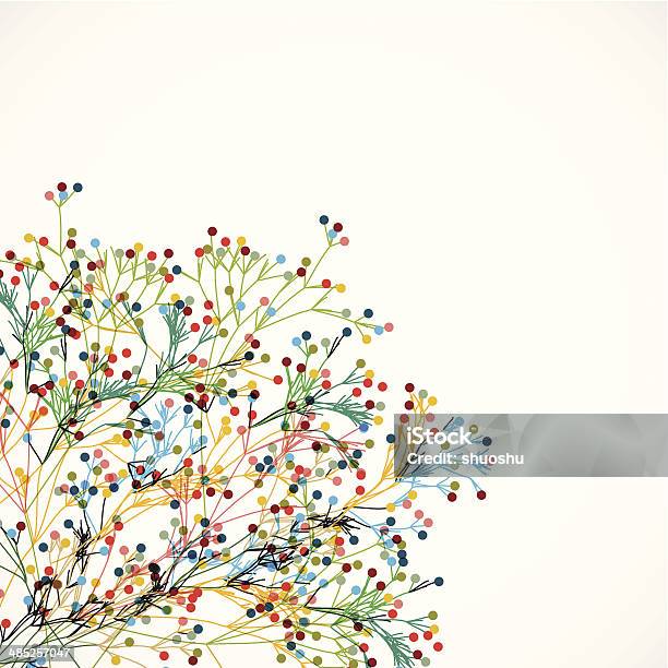 Abstract Colorful Plant Pattern Background Stock Illustration - Download Image Now - Autumn, Backgrounds, Abstract