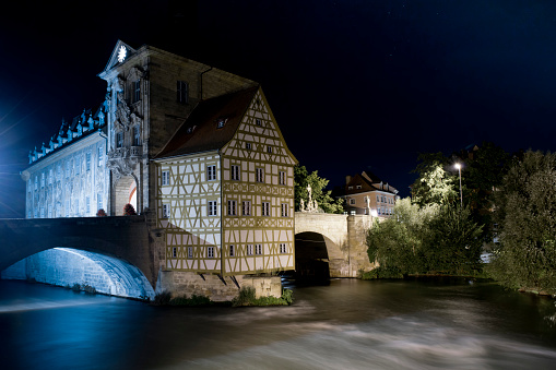 Old Town Hall in Bamberg by night
