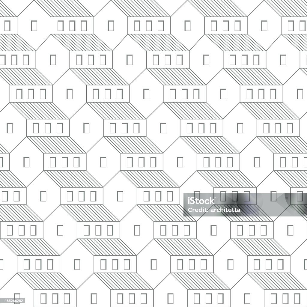 House Building Pattern Seamless House Pattern Stock Illustration - Download Image Now - 2015 ...