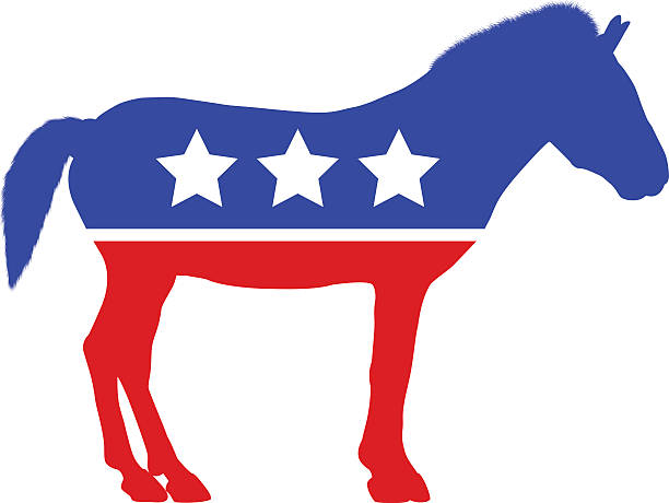 illustrazioni stock, clip art, cartoni animati e icone di tendenza di asino per democratici - democratic party immagine