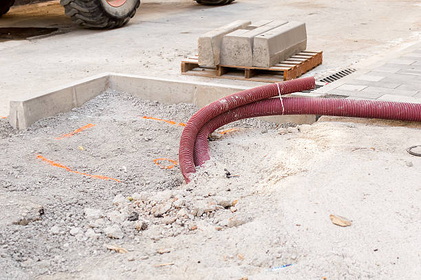 istock maintenance works of fiber optic cable 485272296