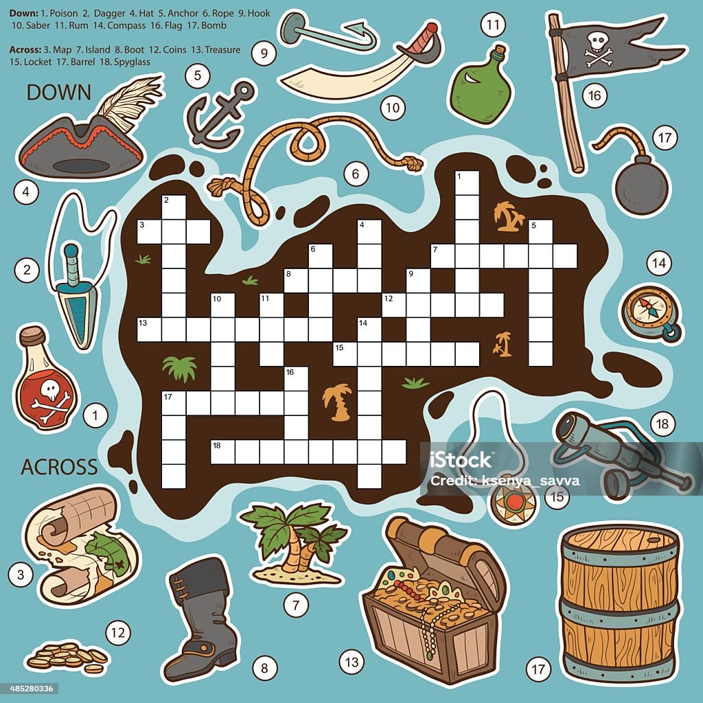 Ilustración de Crossword De Educación Vector Color Juegos Para Niños