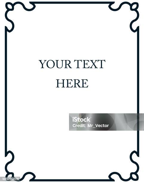Simple Border Line Simple Vector Line Border Frame Isolated Illustration Stock ...