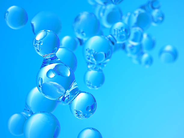 Abstract background with a molecules of water. stock photo