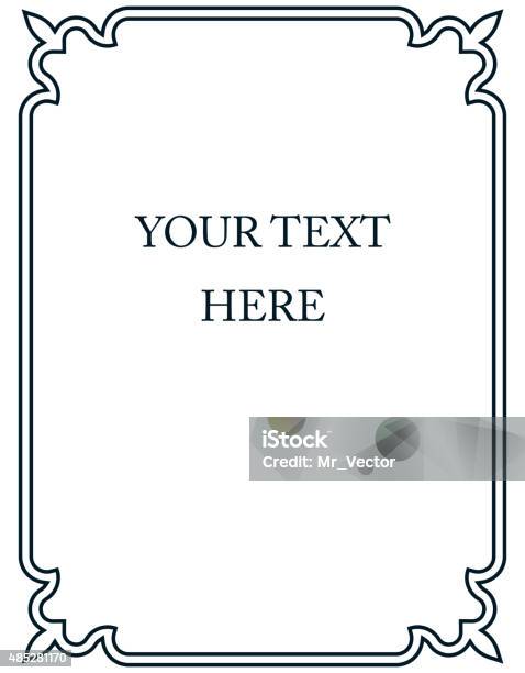 Simple Border Line Simple Vector Line Border Frame Isolated Illustration Stock ...