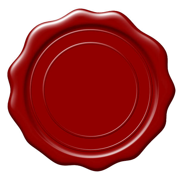 istock Illustration of blank wax seal on white background 485281836