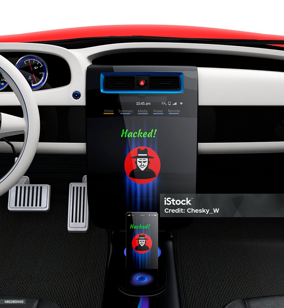Auto Mittelkonsole Und Smartphonedisplay Hackersymbol Stockfoto und mehr  Bilder von Auto - iStock