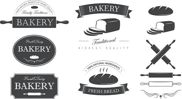 Bakery set vector art illustration