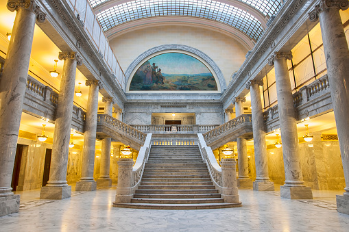 Inside the Utah state capitol building, Salt Lake City.