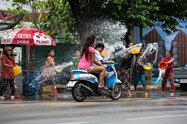 Songkran 2014 – Thai New Year stock photo
