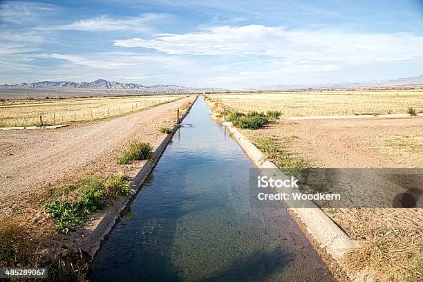 Irrigation Ditch With Flowing Water Stock Photo - Download Image Now - California, Farm, Colorado River