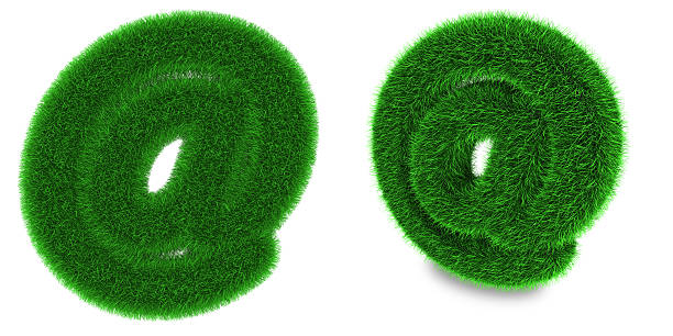 istock At sign made of grass 485289935