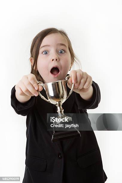 Kid Dressed Up As A Business Person Stock Photo - Download Image Now - Girls, Trophy - Award, Business