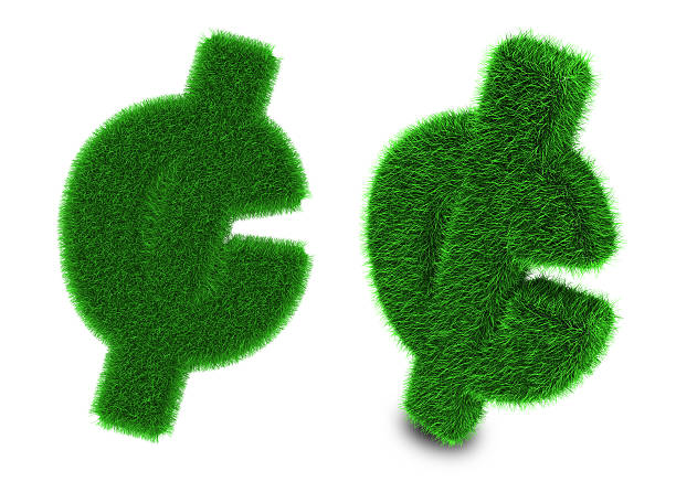 istock Cent sign made of grass 485290847
