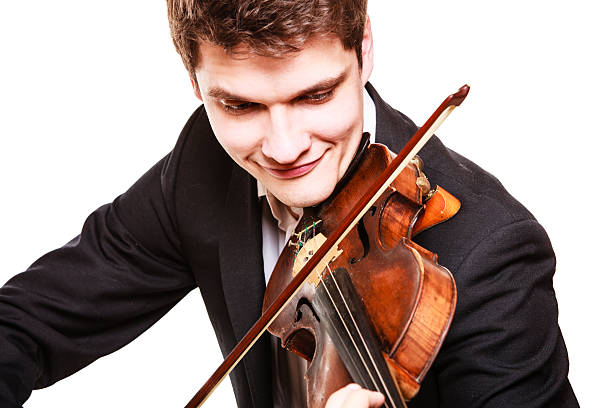 istock Man violinist playing violin. Classical music art 485292795