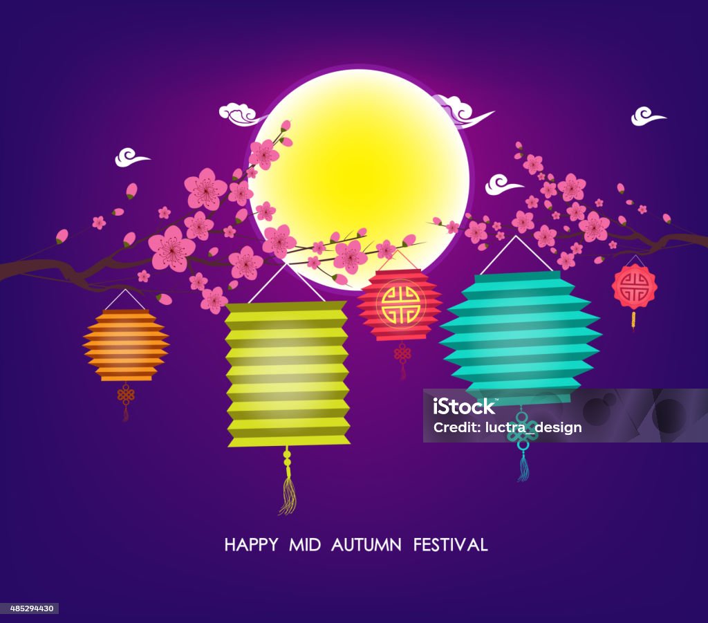 Chinese mid autumn festival graphic design 5 2015 stock vector