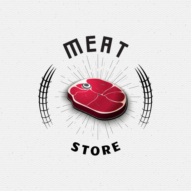 illustrations, cliparts, dessins animés et icônes de viande magasin badges étiquettes et logos pour tout type d'utilisation - butcher butchers shop meat store