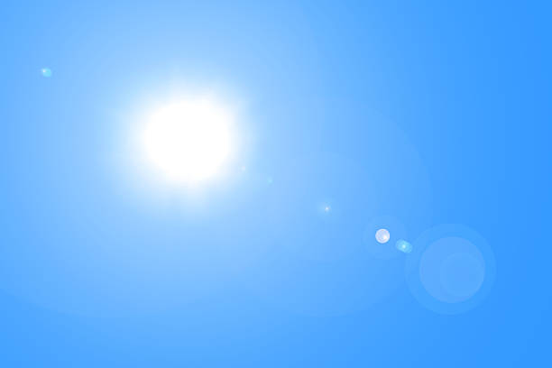 istock Lens flare in blue sky 485294862