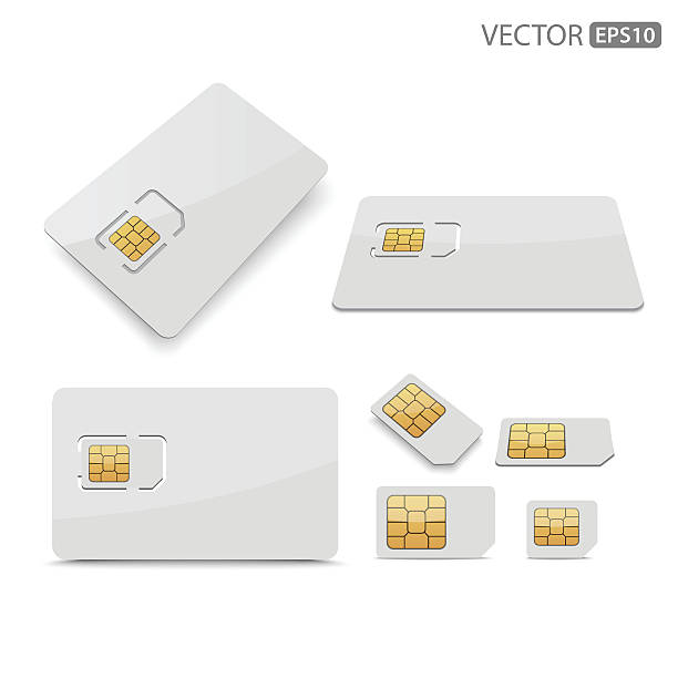 sim card.vector - sim card stock illustrations